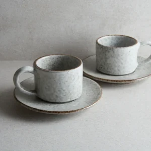 Grey Espresso Cup w Saucer(灰色浓缩咖啡杯带碟)